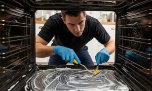 Spotless oven cleaned without toxic fumes